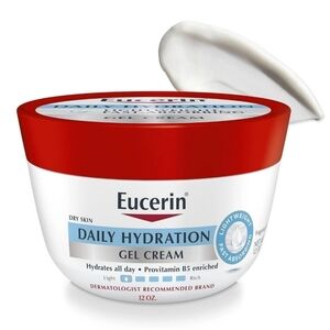Eucerin Daily Hydration Gel Cream Fragrance Free Body Moisturizer, 12 oz